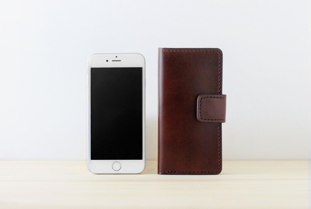 iPhone 7 / iPhone 8 手工皮革 手机壳 手机套 - 手机壳/手机套 - 真皮 咖啡色