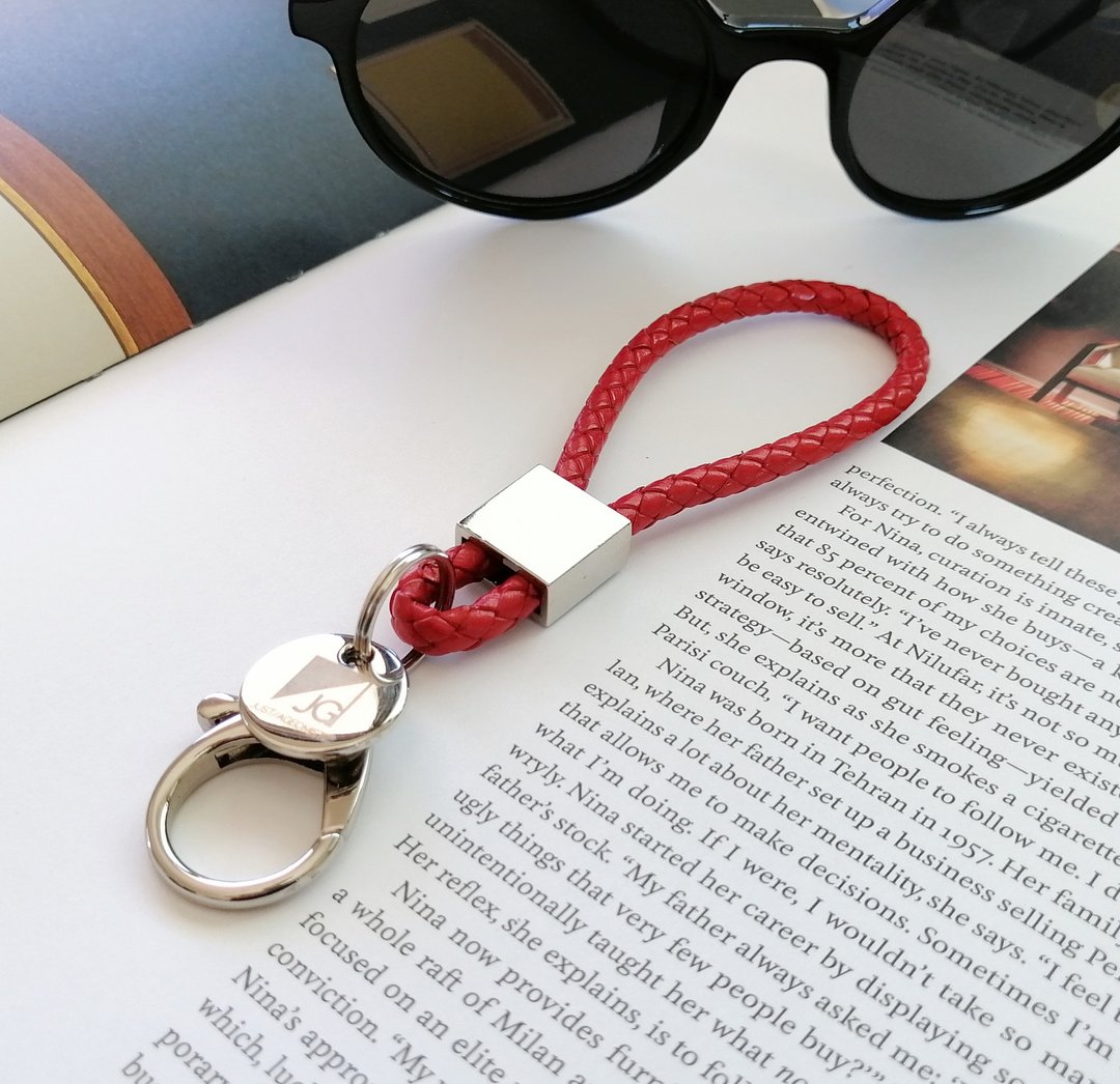 Leather keychains car keychains (confidence RED) model Urban Rotterdam - 钥匙链/钥匙包 - 真皮 红色