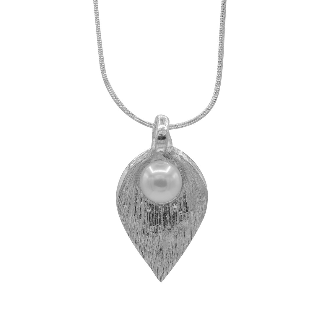 ฺBo Leaf Pendant - 项链 - 银 银色