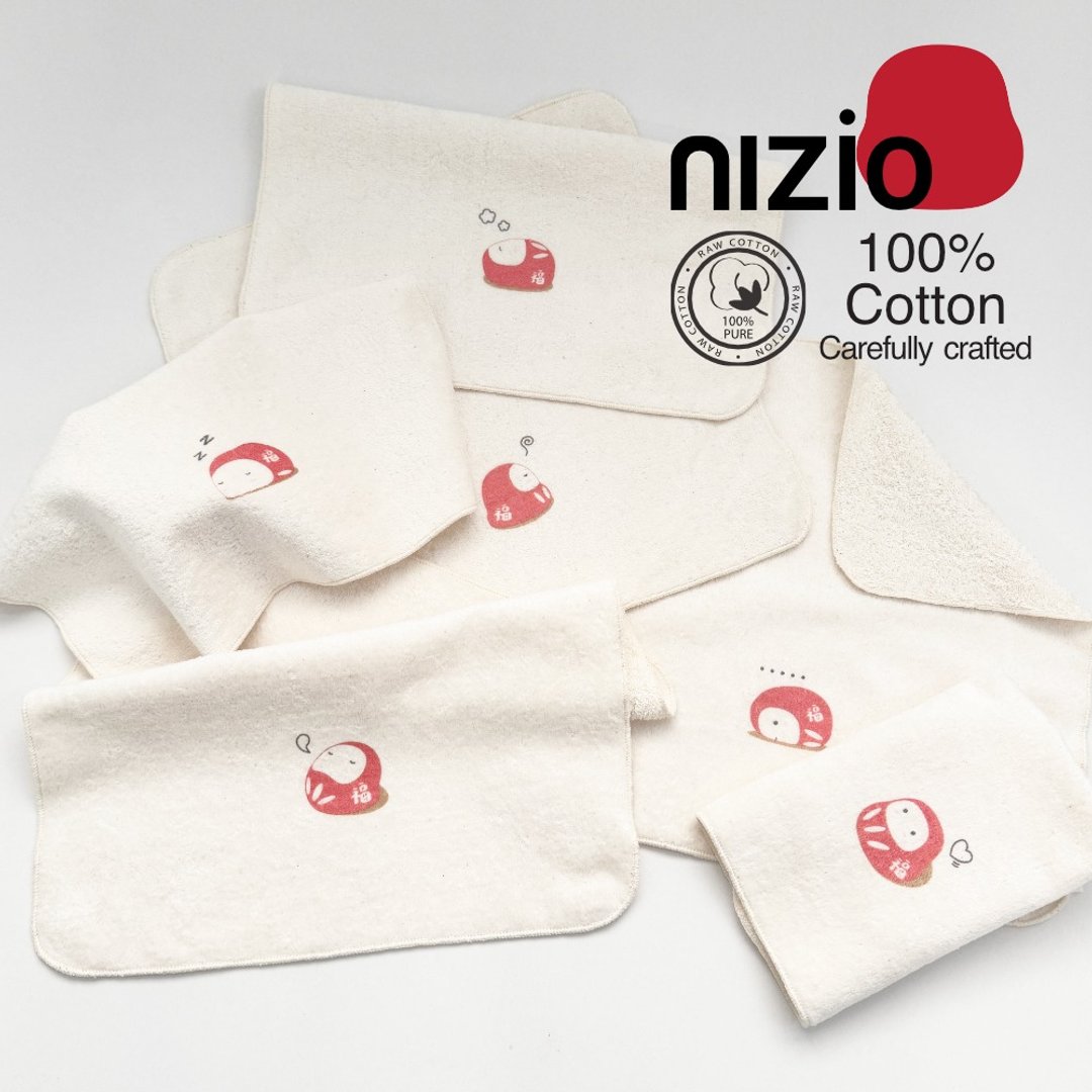 nizio 福麻吉方巾两件组 30x30cm /万用巾 无染纯棉 - 毛巾浴巾 - 棉 