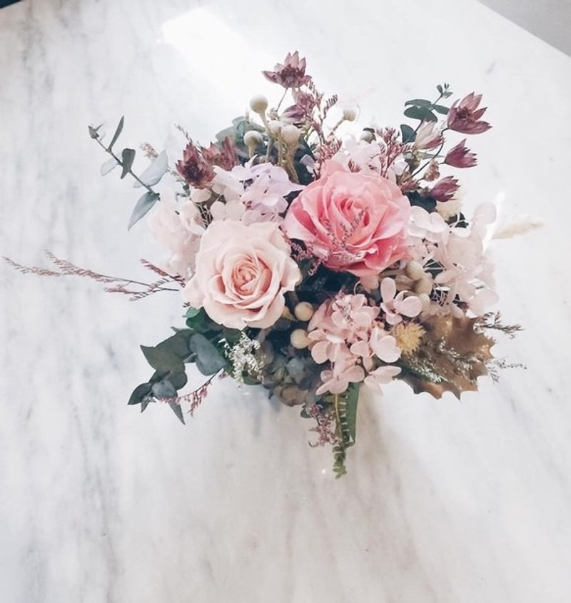 教师节七夕情人节花礼毕业花礼生日【经典花礼】复古粉色系永生花 - 植栽/盆栽 - 植物．花 粉红色