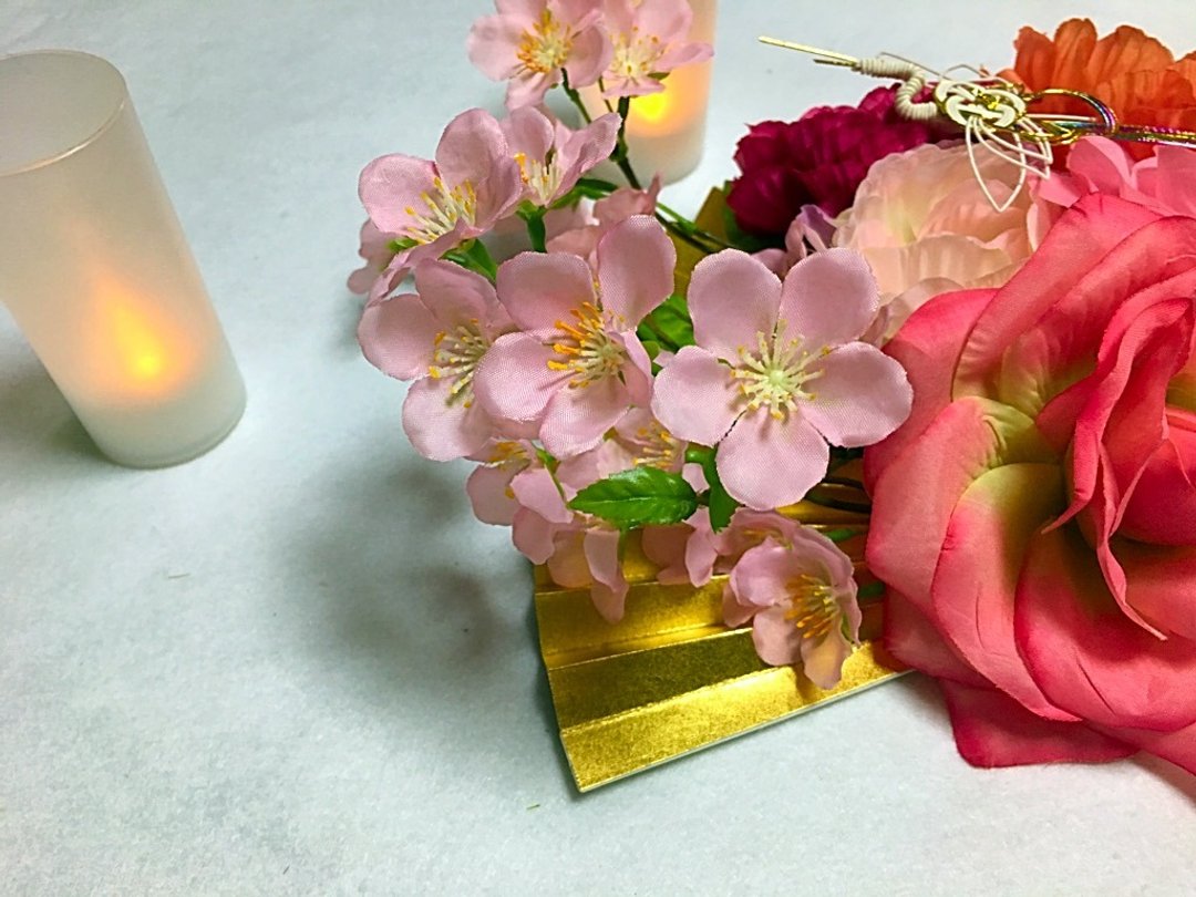SENSU Japanese fan bouquet rose No.2 - 摆饰 - 纸 金色