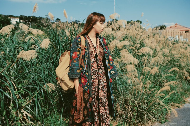 Vintage Anokhi dress 印度精品Anokhi洋装 - 洋装/连衣裙 - 棉．麻 