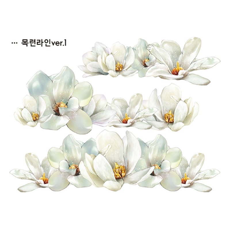 木兰花线条9种（黑浣熊）复古拼贴图案纸贴纸 - 贴纸 - 纸 多色