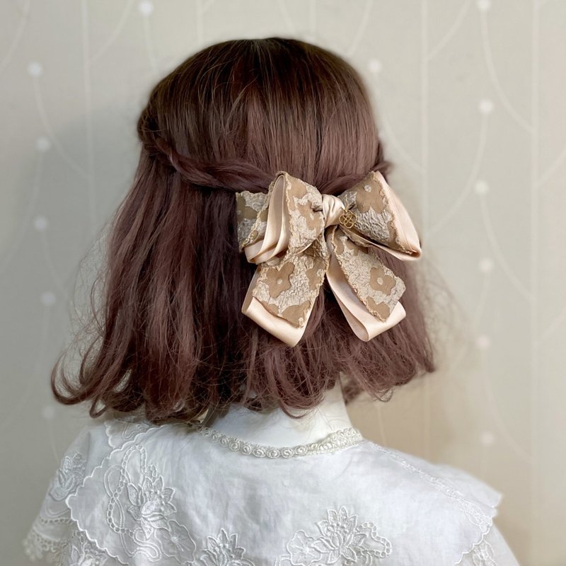 立体缇花/手工蝴蝶结波浪滚边大肠圈发圈鲨鱼夹发夹边夹抓夹胸针 - 发饰 - 其他材质 多色