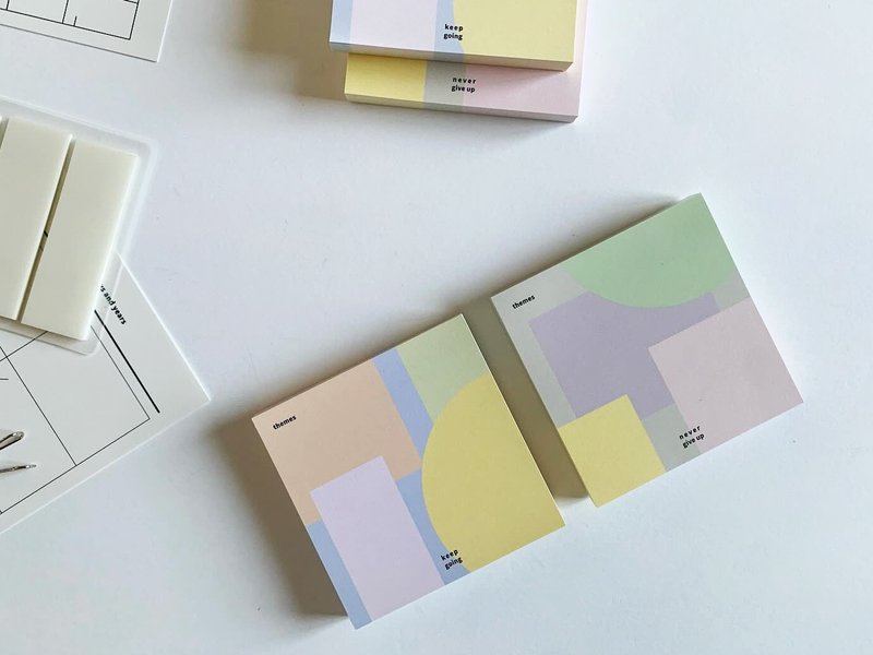 造型便条纸 – 极简设计搭配每日语录 (2款) - 便条纸/标签贴 - 纸 