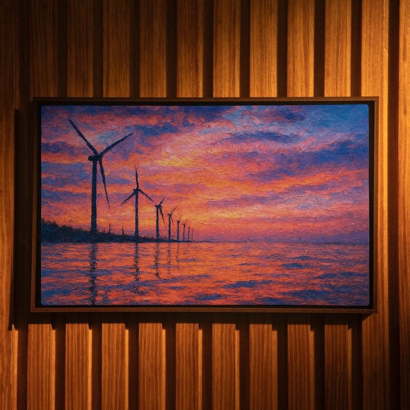 富饶台湾-高美暮影【壁虎拼图】 - 摆饰 - 木头 粉红色