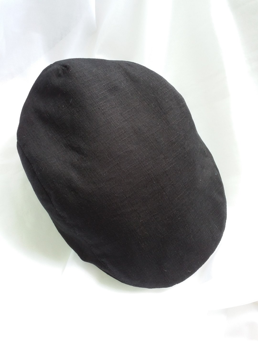 黑色纯棉狩猎帽(Flat Cap) - 帽子 - 棉 黑色