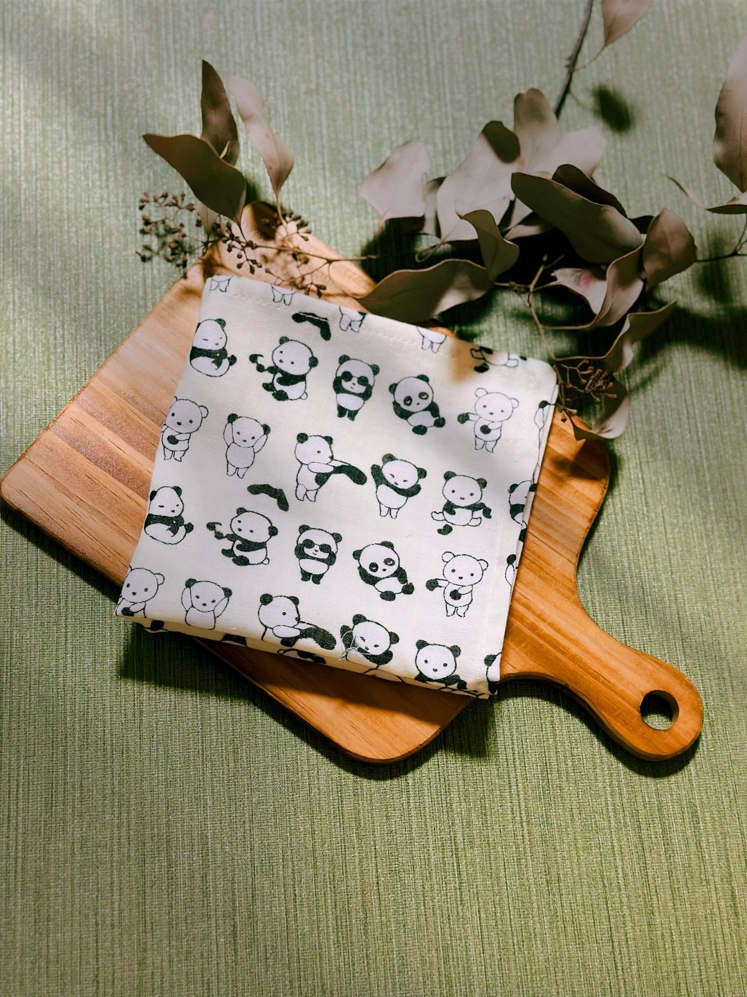 二重纱手帕 单层手帕  有时我也想当熊猫 - 手帕/方巾 - 棉 多色