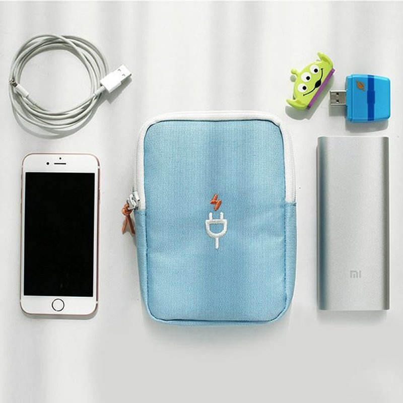 2NUL-充电之旅3C周边厚片吐司收纳包L-天空蓝,TNL84468 - 卷线器/电线收纳 - 塑料 蓝色