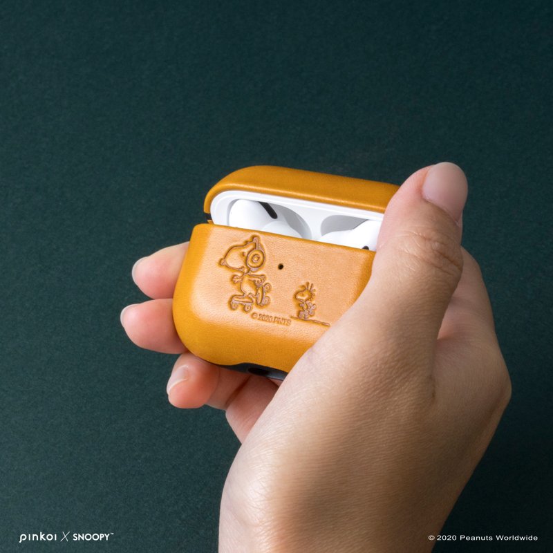Alto Peanuts 联名限定款-AirPods Pro 皮革保护套 棕 - 耳机收纳 - 真皮 咖啡色