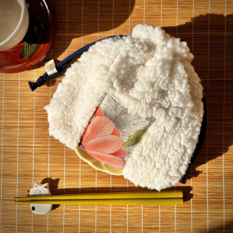 和服旧布饭团束口袋 - 化妆包/杂物包 - 其他材质 