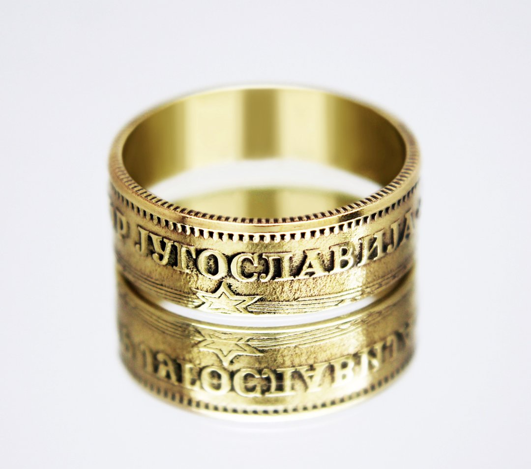 Yugoslavia Coin Ring 50 pair 1945-1992 coin rings for men coin rings for women - 戒指 - 其他金属 