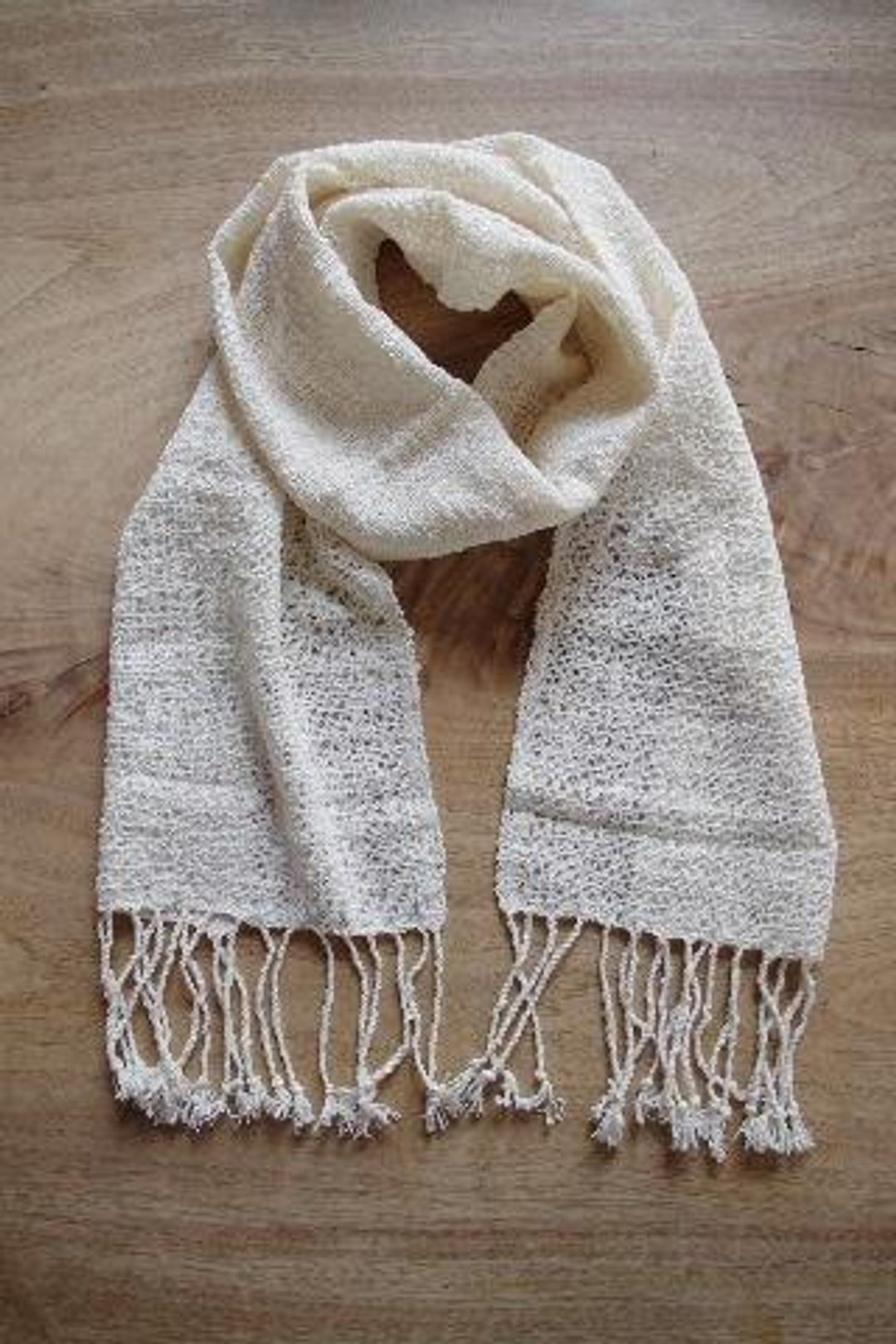 Spring-summer creation cotton watermark weave muffler - 丝巾 - 棉 