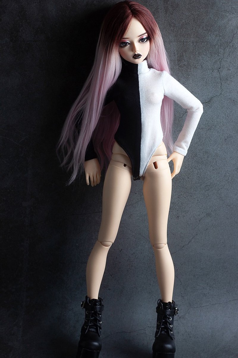 Fairyland Minifee MSD BJD Clothes - Black & white bodysuit - 玩具/玩偶 - 其他材质 多色
