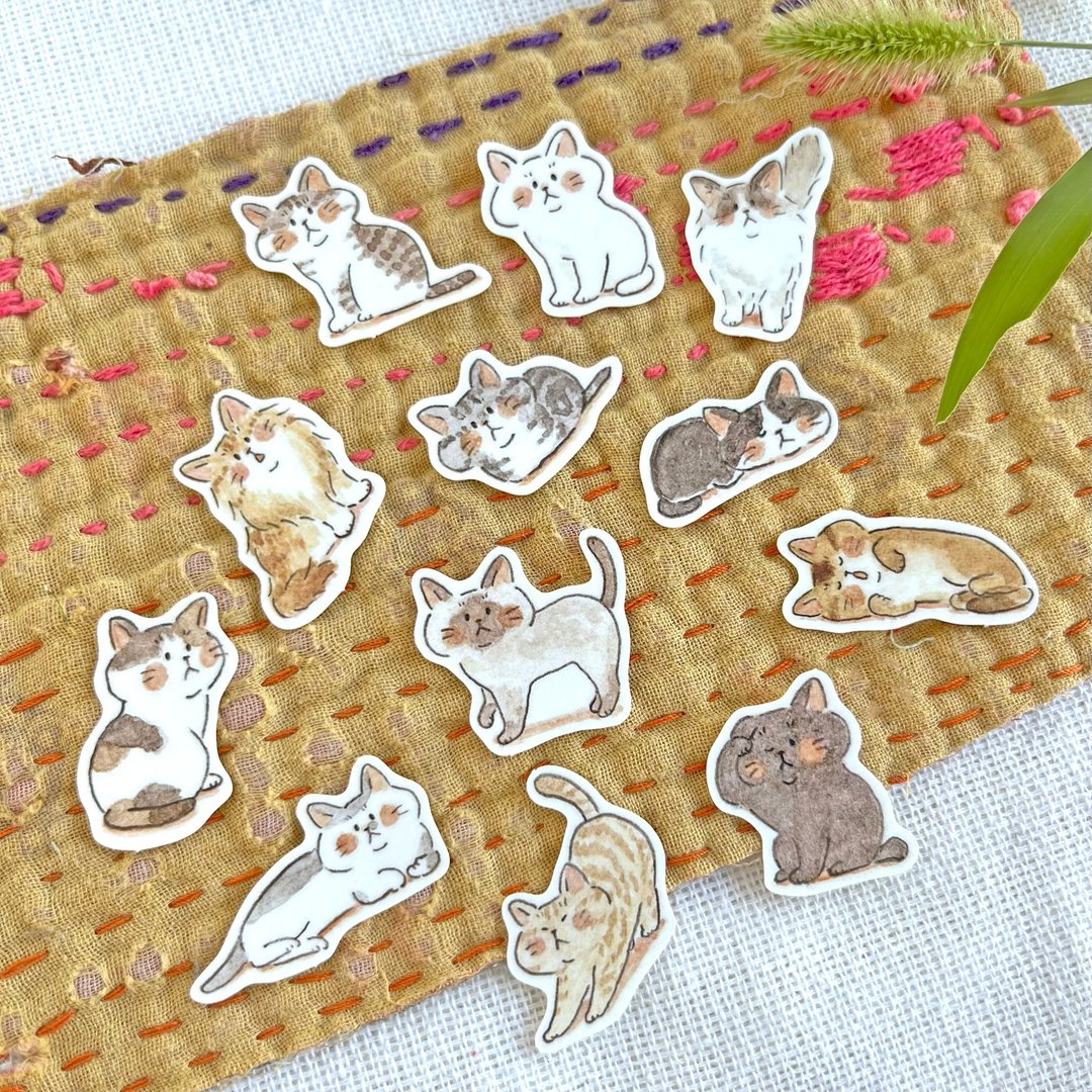 猫咪造型贴纸 - 猫咪大集合贴纸 - 贴纸 - 防水材质 多色