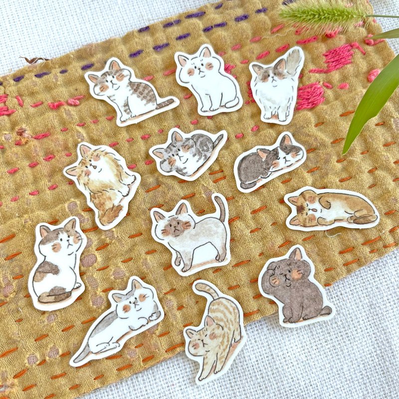 猫咪造型贴纸 - 猫咪大集合贴纸 - 贴纸 - 防水材质 多色