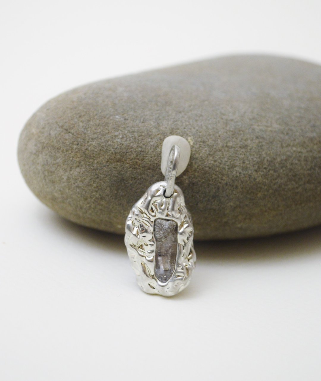 锡作系列-原石·Vera Cruz 紫水晶·纯锡坠 I (不包含链子) - 项链 - 其他金属 银色