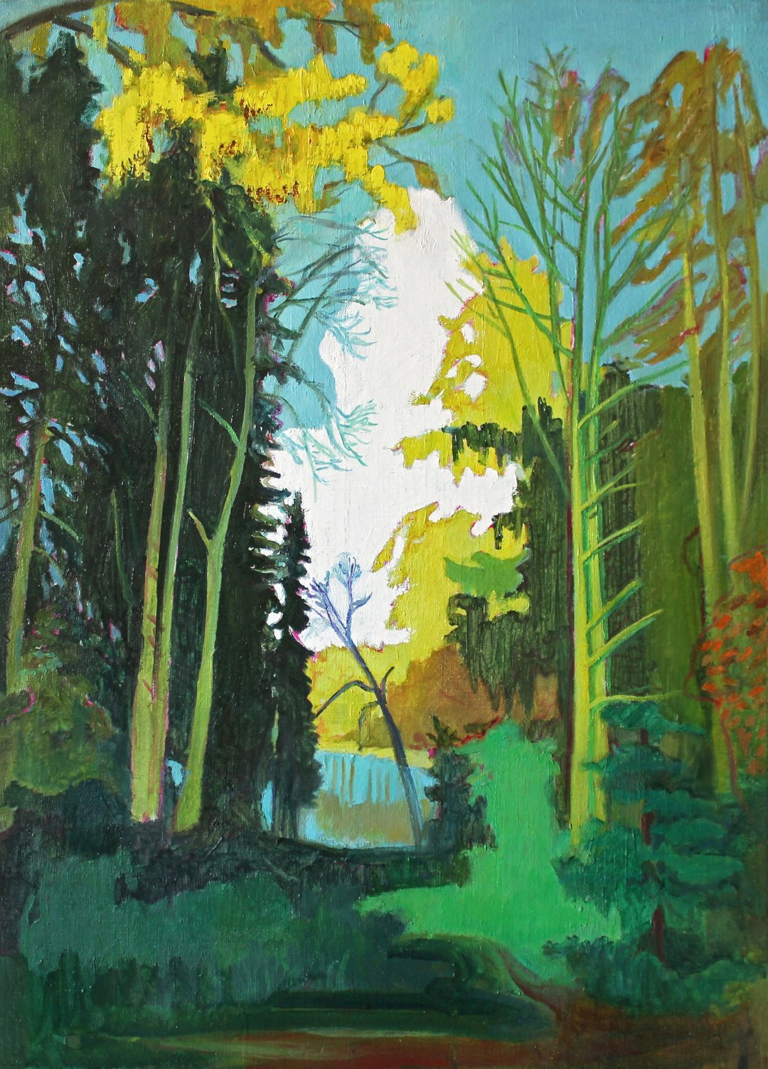Painting - Forest in Serednikovo. Handmade work. Oil painting. - 海报/装饰画/版画 - 棉 