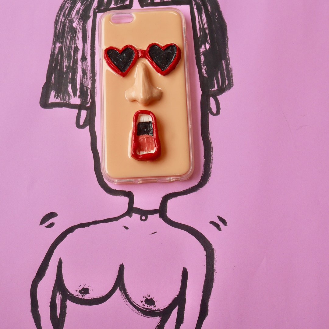 Oh girl with sunglasses phone case - 手机壳/手机套 - 其他材质 