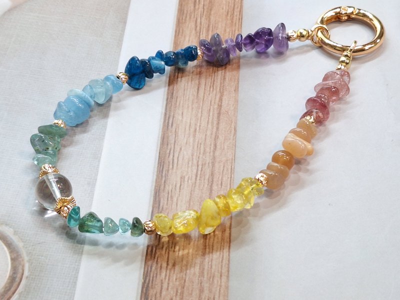 七脉轮碎石手机链 - 吊饰 - 水晶 