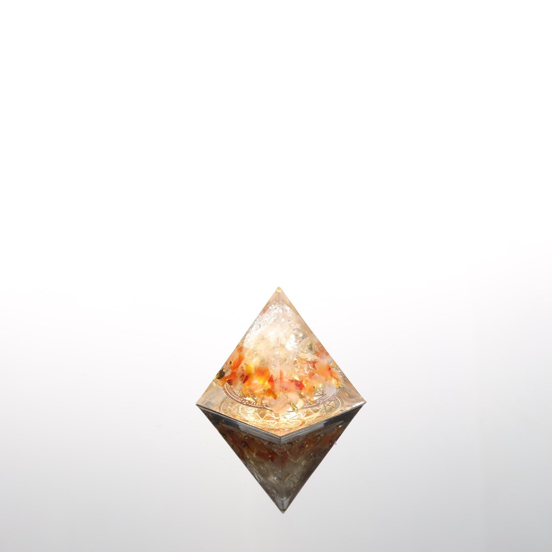 【情人节礼物】星月太阳魔法阵-奥刚迷你金字塔Orgonite奥根塔水 - 摆饰 - 水晶 多色