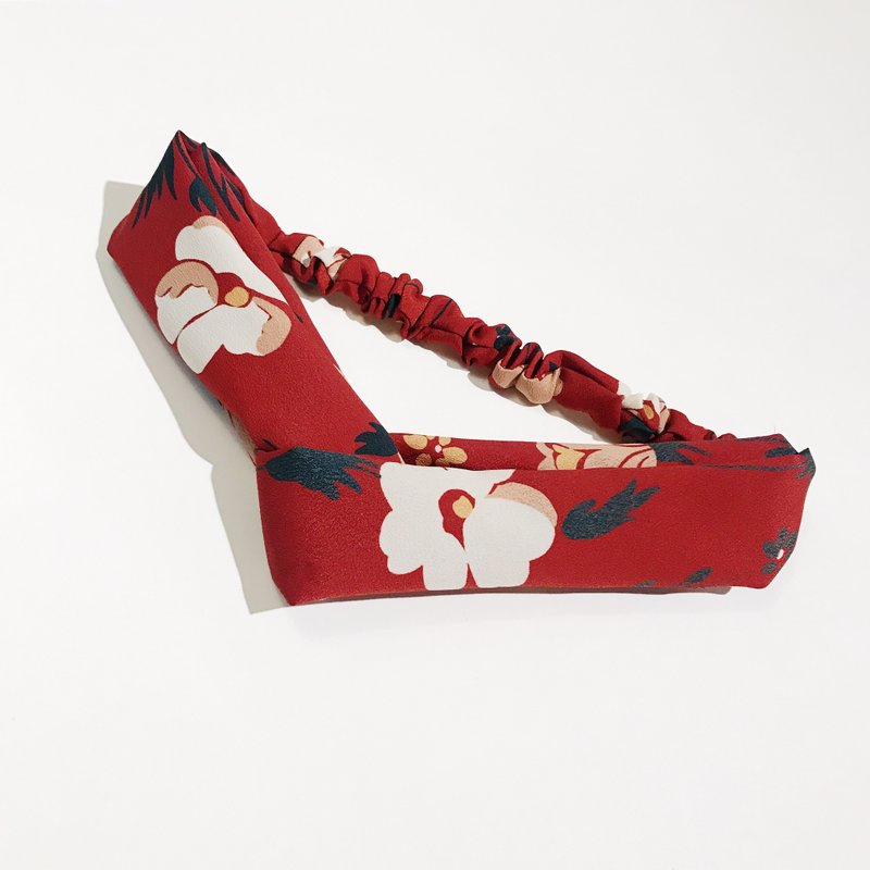 日本老布复古发带 - 发饰 - 棉．麻 红色