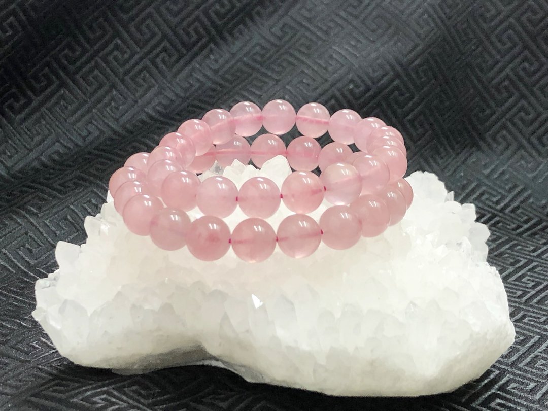 天然马达加斯加粉晶手链/马粉 果冻粉 - 手链/手环 - 水晶 粉红色