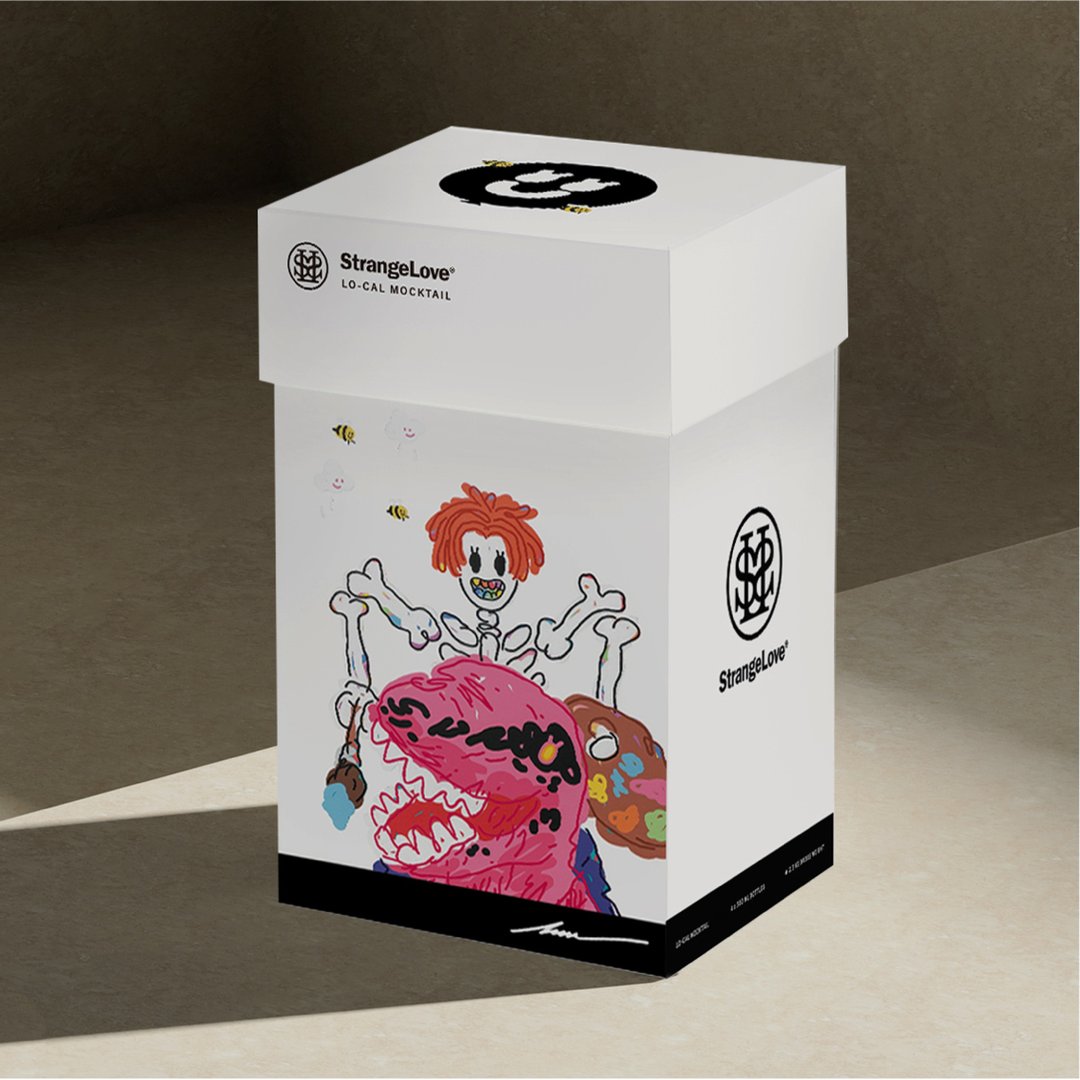 【聯名禮盒】澳洲精釀氣泡飲 StrangeLove X 新銳潮流藝術家朱晨 - 其他 - 玻璃 白色