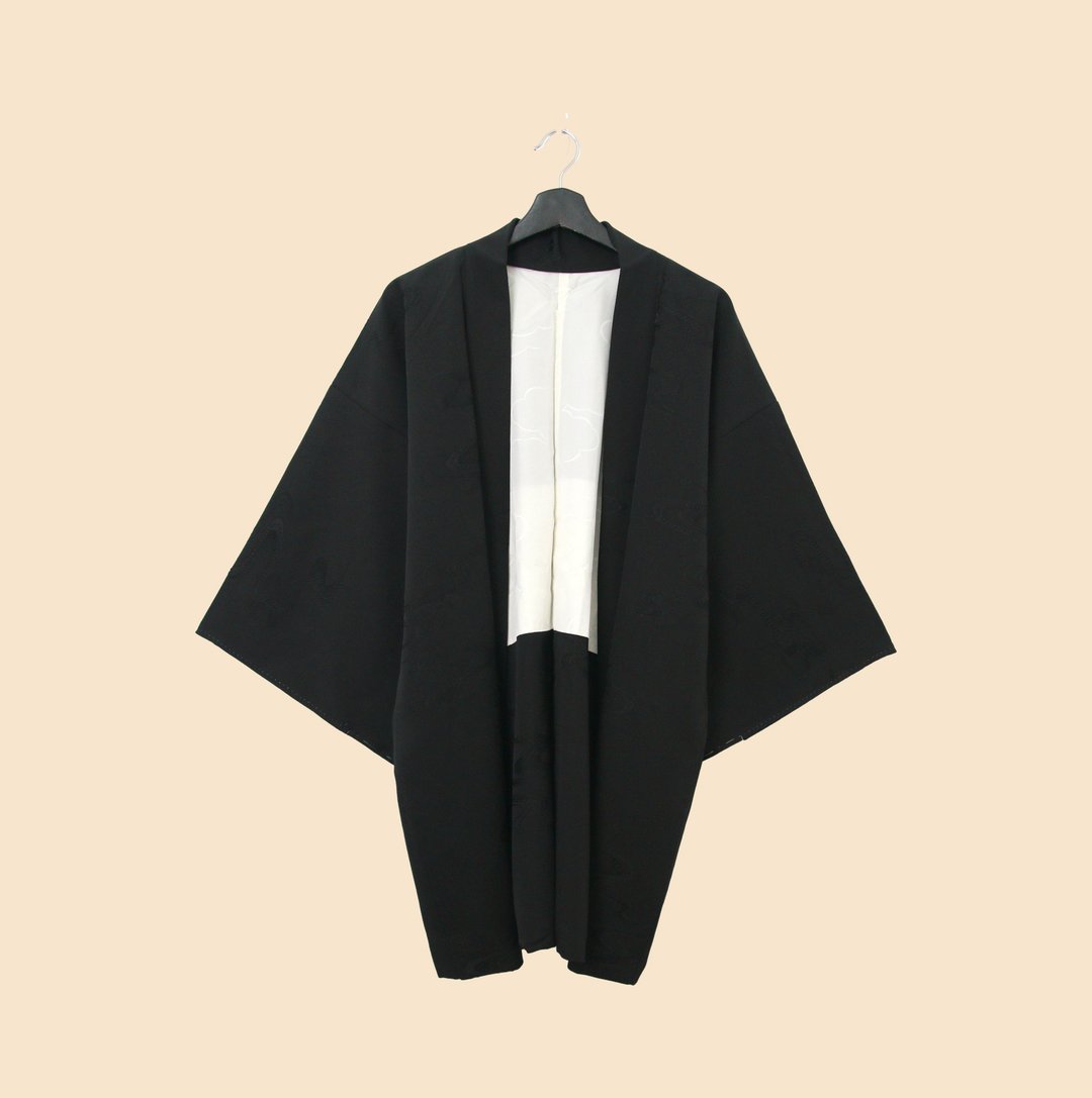 Back to Green-日本带回羽织 压纹 波纹 /vintage kimono - 女装休闲/机能外套 - 丝．绢 