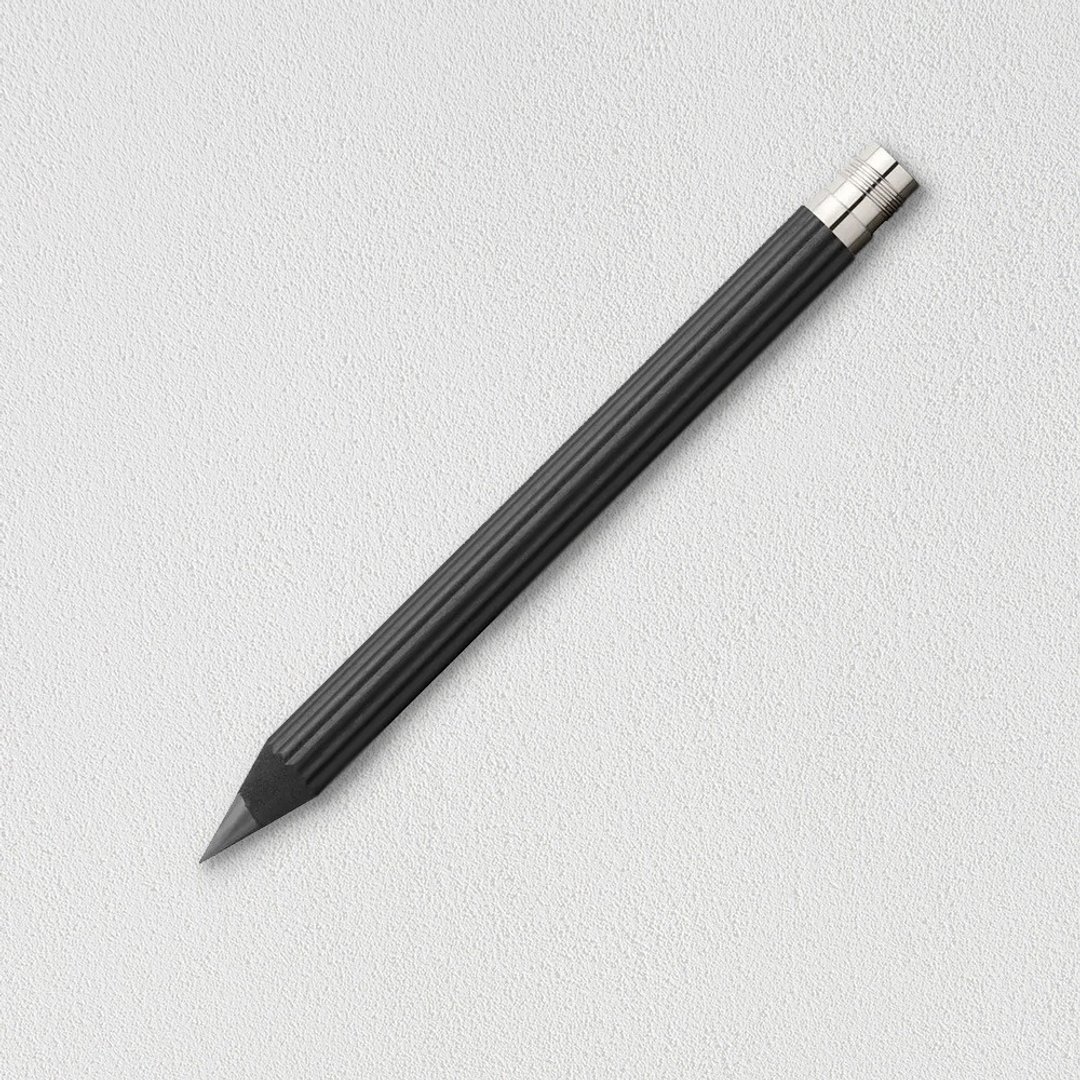 【Graf von Faber-Castell】补充用完美铅笔3入 黑色松木杆-粗芯 - 铅笔/自动铅笔 - 其他材质 黑色