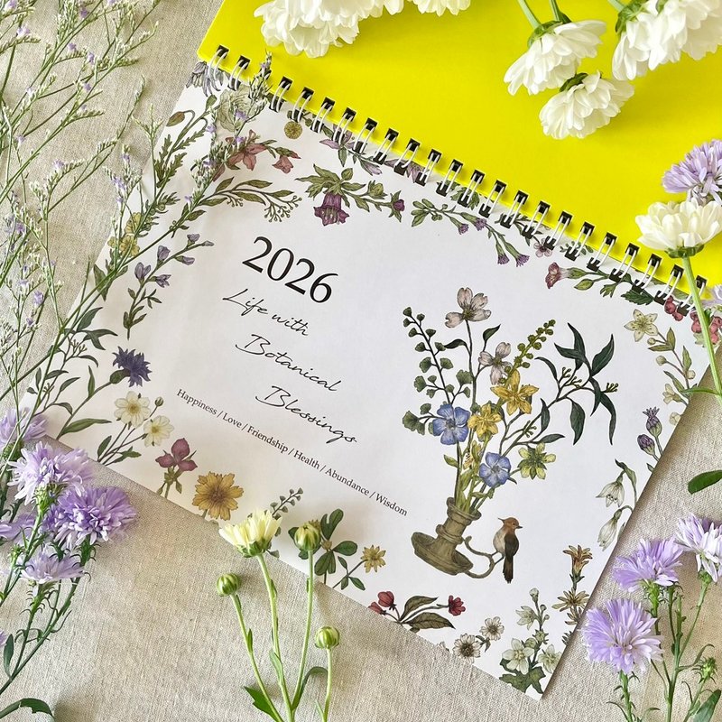 【2026 第一款主打】花草生活月历(桌历 21x15cm) - 年历/台历 - 纸 多色