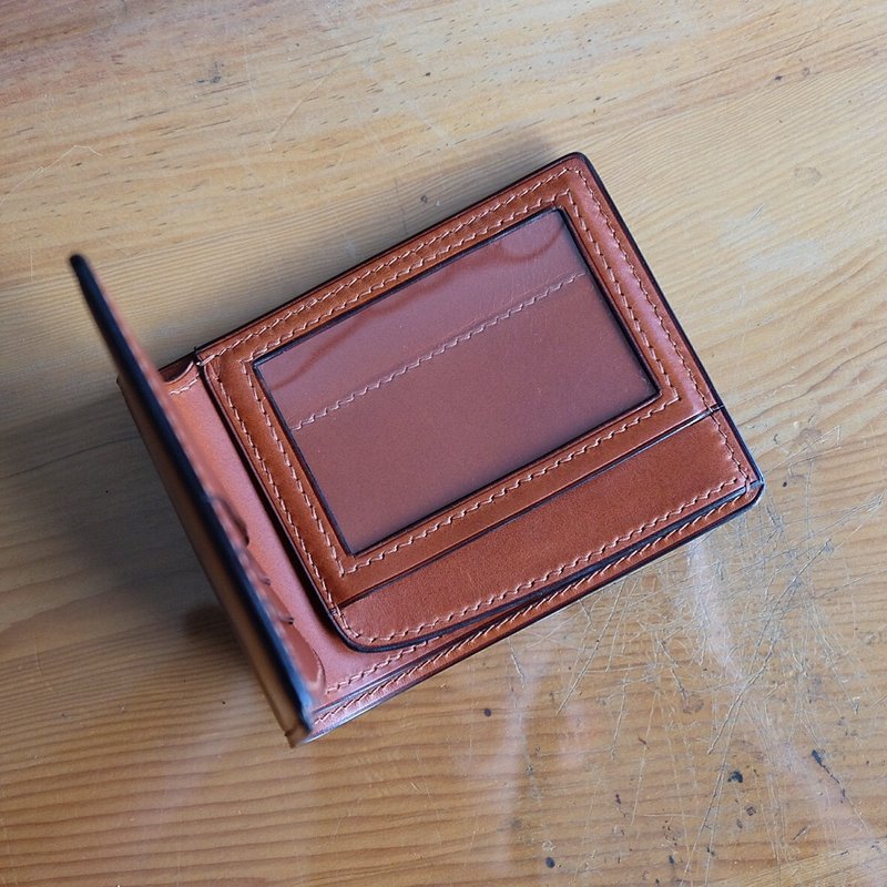 MILDY HANDS - SWP01 马臀皮 短夹 银包 Japanese Shell Cordovan - 皮夹/钱包 - 真皮 咖啡色
