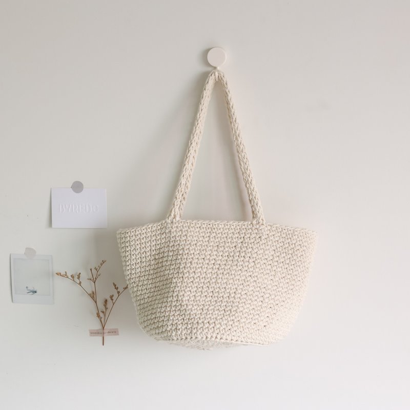 Grayareamade crochet long strap handbag - 手提包/手提袋 - 棉．麻 