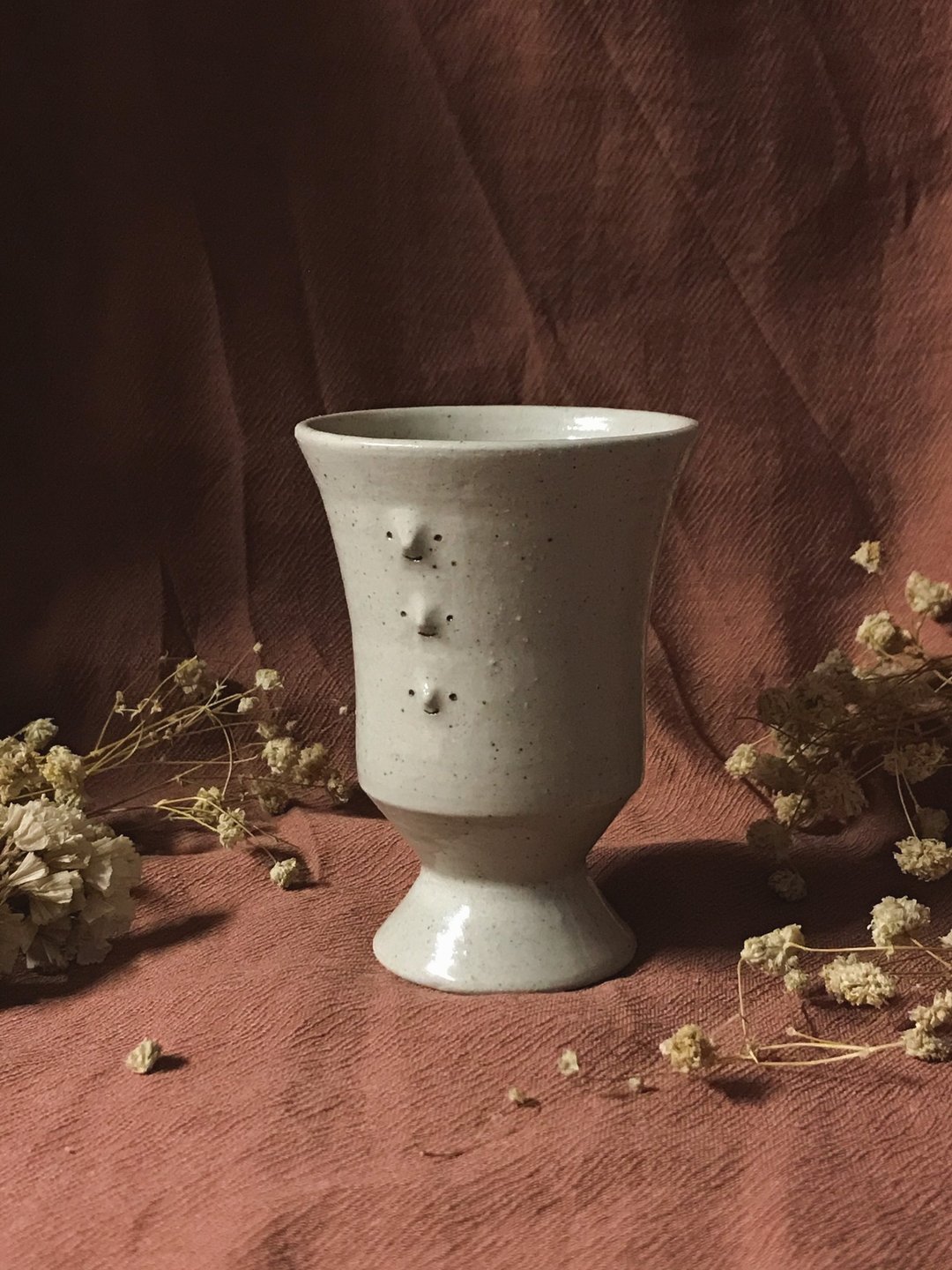 【拈泥】酒杯 - 酒杯/酒器 - 陶 白色