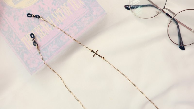 圆氐  爱的信物  守护誓言眼镜链  镀18k金色 - 长链 - 铜/黄铜 金色