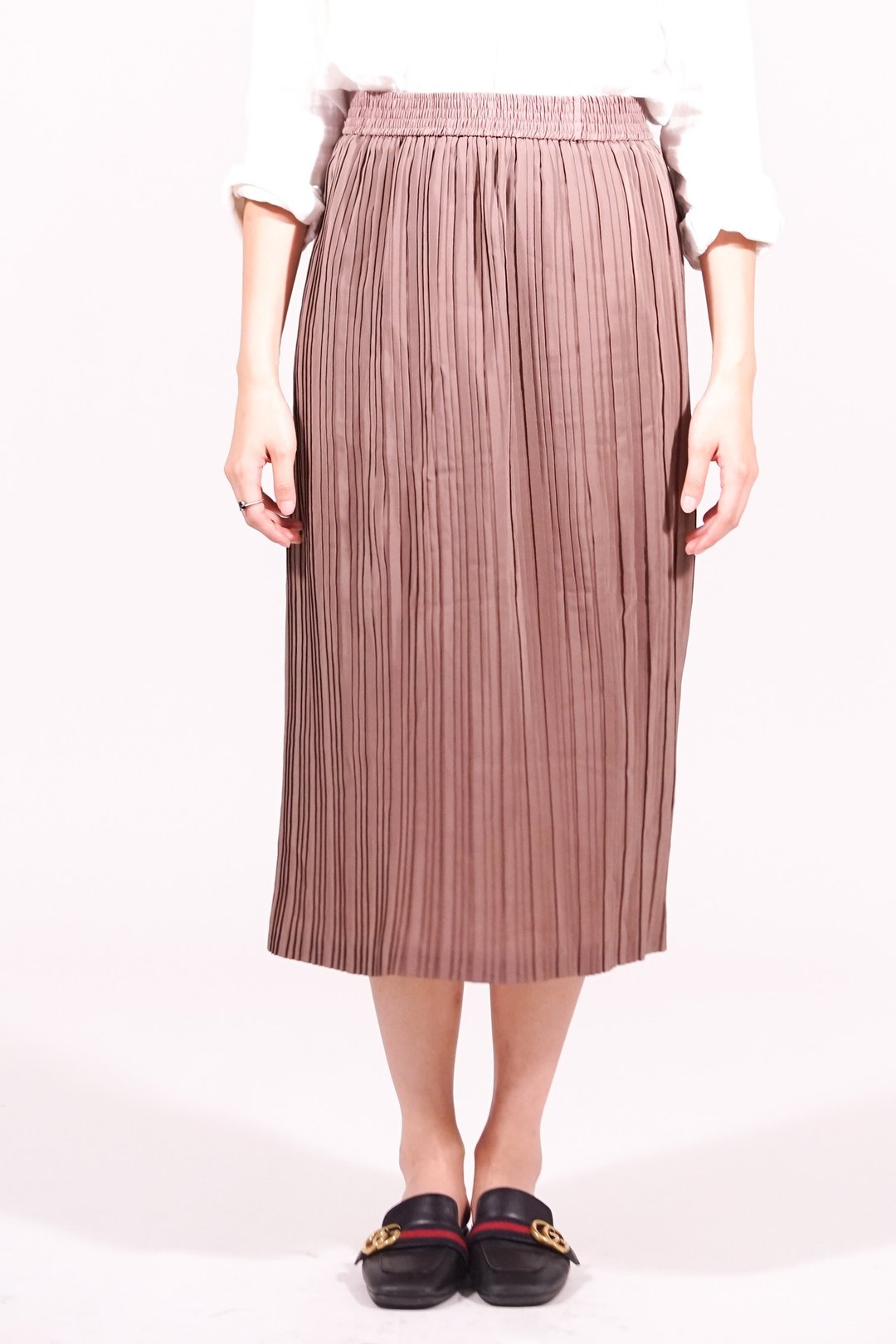 -Basic Pleated Skirt- - 裙子 - 纸 