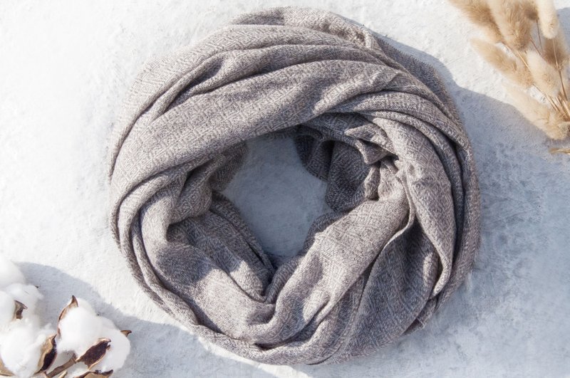 喀什米尔Cashmere/针织围巾/纯羊毛围巾/羊毛披巾-北欧大地菱形 - 围巾/披肩 - 羊毛 多色