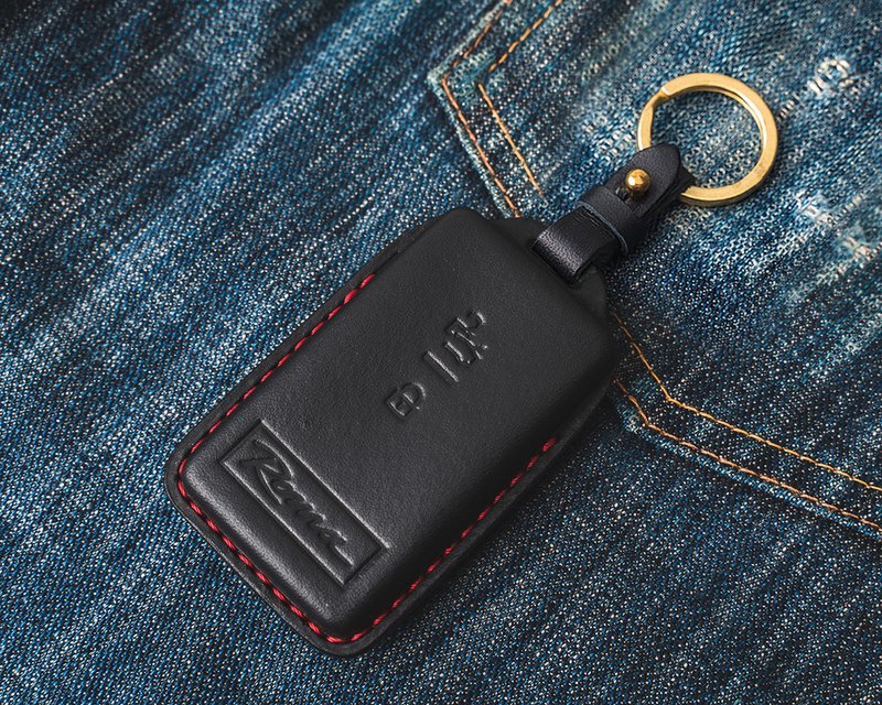 法拉利 FERRARI 458 488 加州 Roma FF Pista汽车钥匙 - 钥匙链/钥匙包 - 真皮 黑色