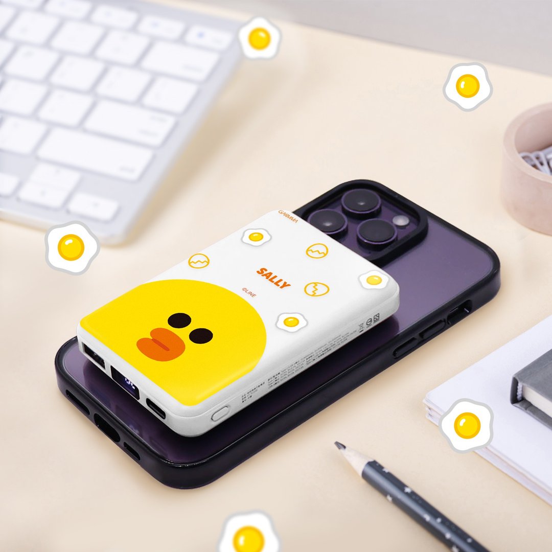 GARMMA LINE FRIENDS 磁吸无线行动电源 鸡蛋莎莉 - 充电宝/传输线 - 其他金属 