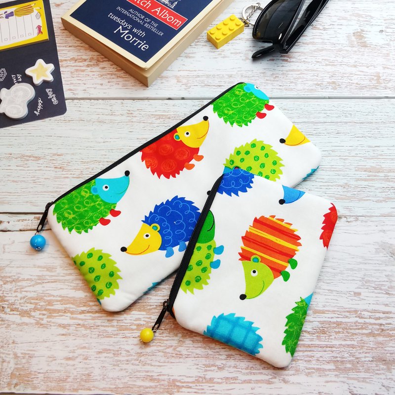 拉链包 散纸包 笔袋 化妆袋 收纳包两件套 (PS-046) - 化妆包/杂物包 - 棉．麻 多色