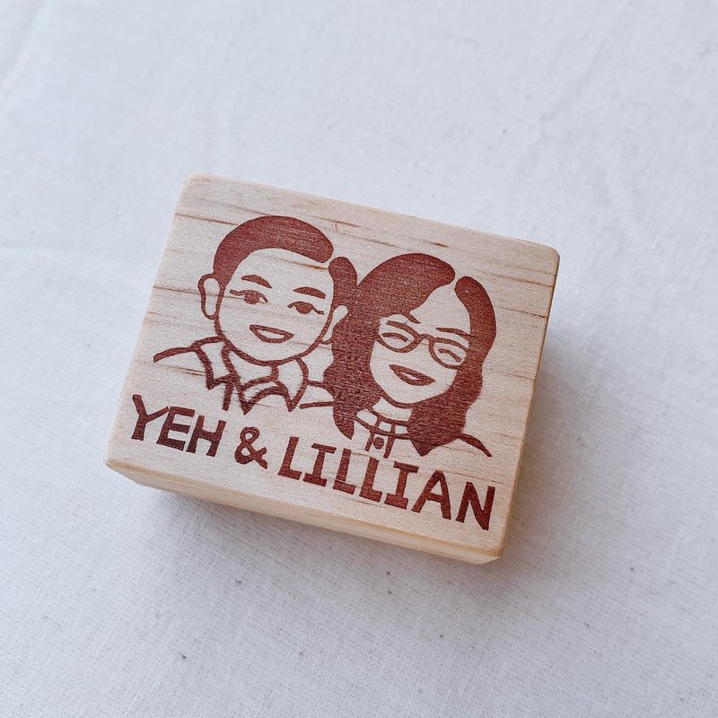 【手刻章定制】双人似颜印  送礼首选 独一无二 - 订制画像 - 其他材质 
