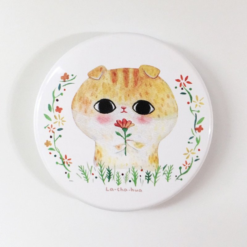 小圆镜 - 凹凹（折耳猫） - 彩妆刷具/镜子/梳子 - 塑料 白色