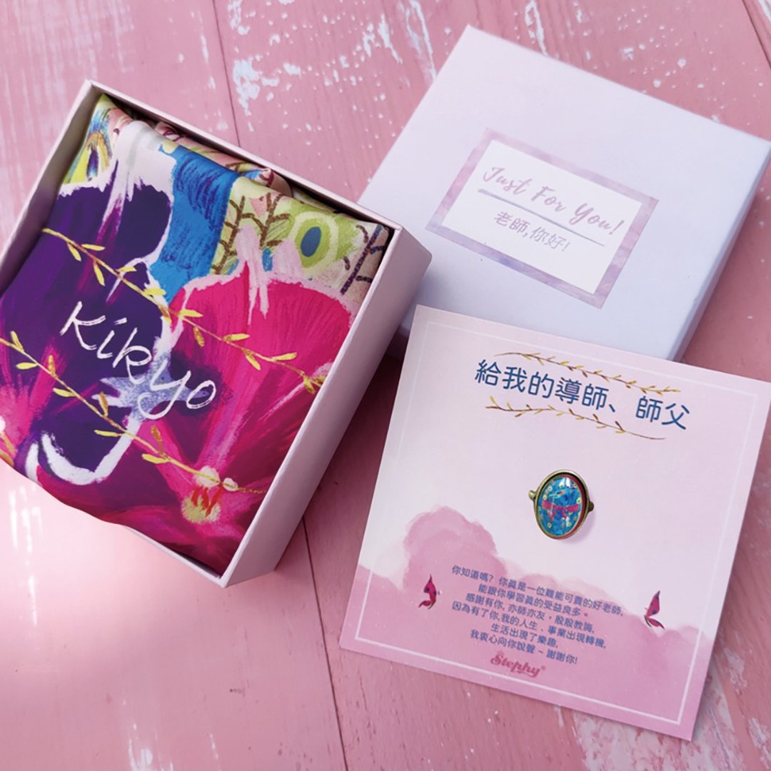 教师节礼物-致我的导师、定制化丝巾加丝巾扣礼物套装 买2送1 - 丝巾 - 其他材质 