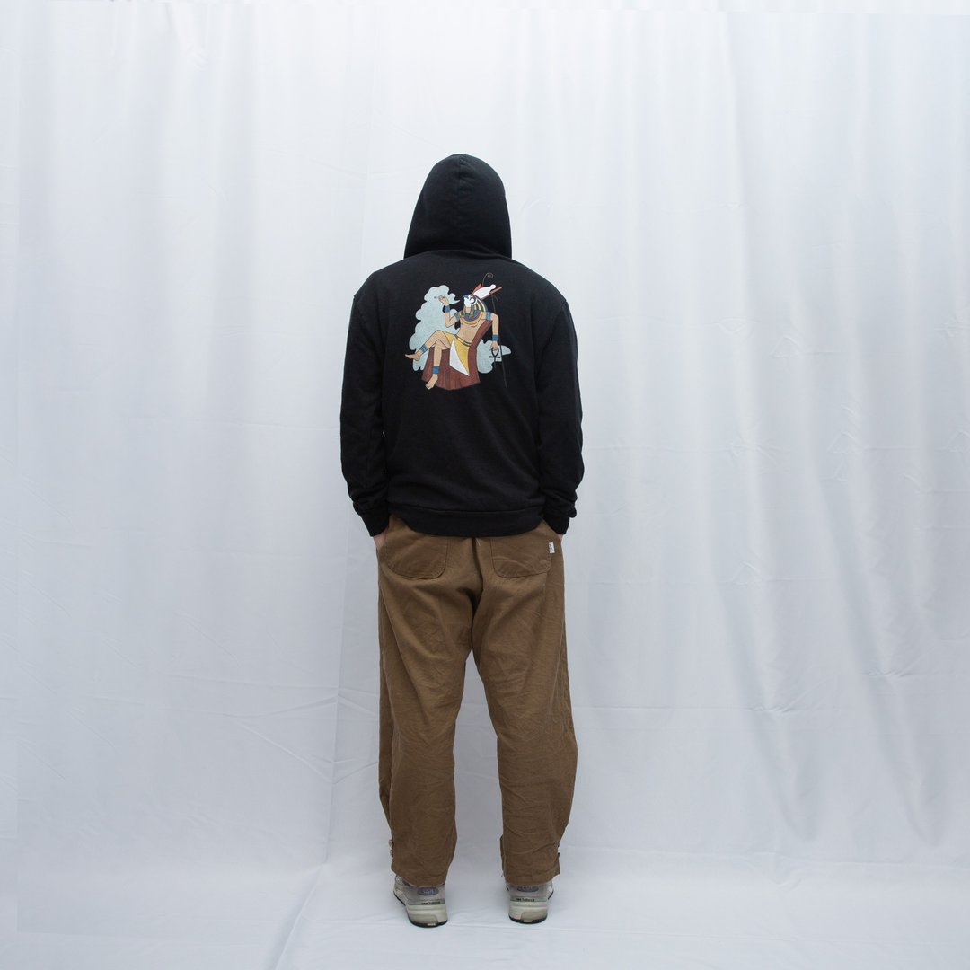 Hemp420 Stoned Horus Hoodie - 中性连帽卫衣/T 恤 - 棉 黑色