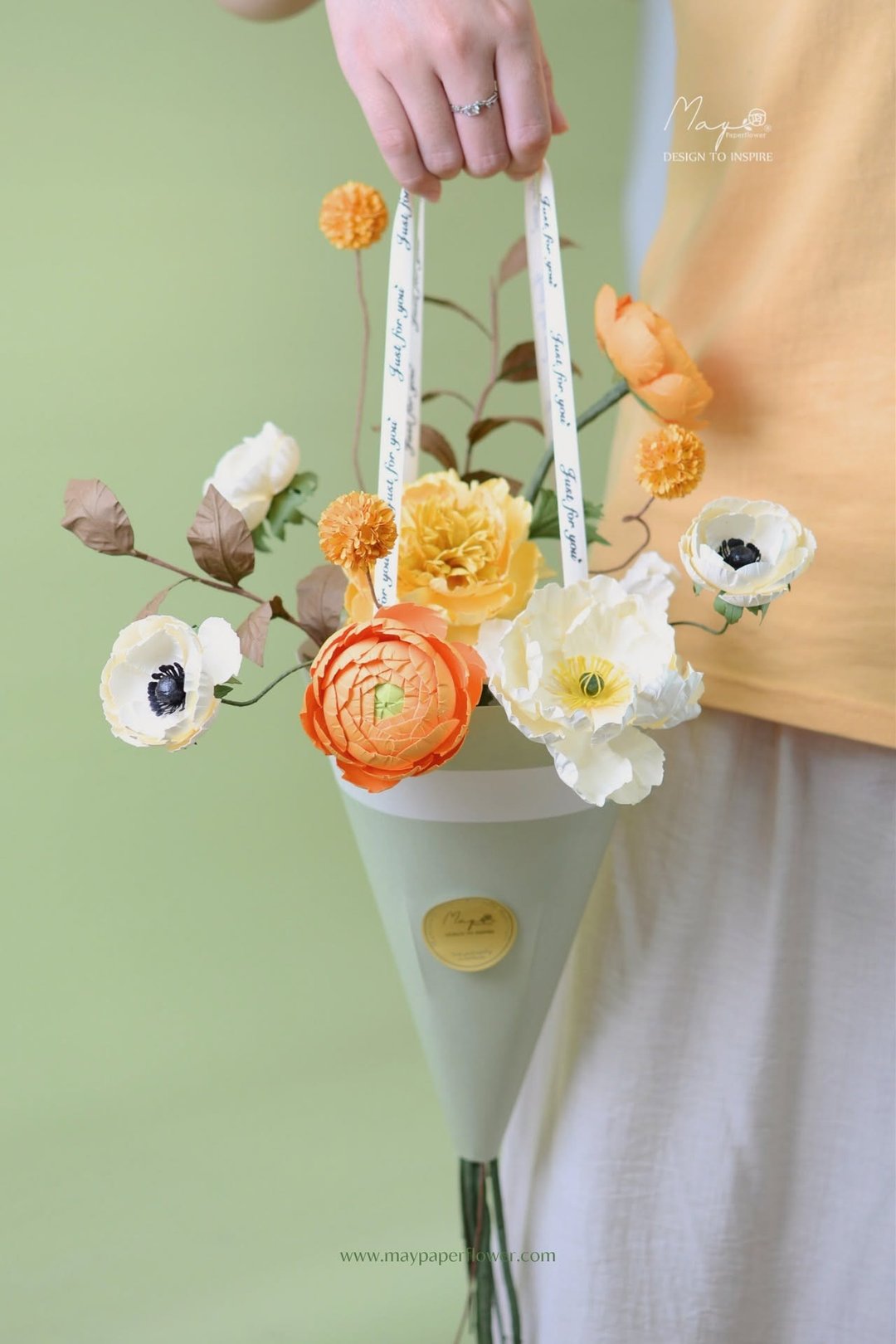 手工冰淇淋纸花束，适合送礼或居家布置，亦可作为花艺资材 DIY - 干燥花/捧花 - 纸 