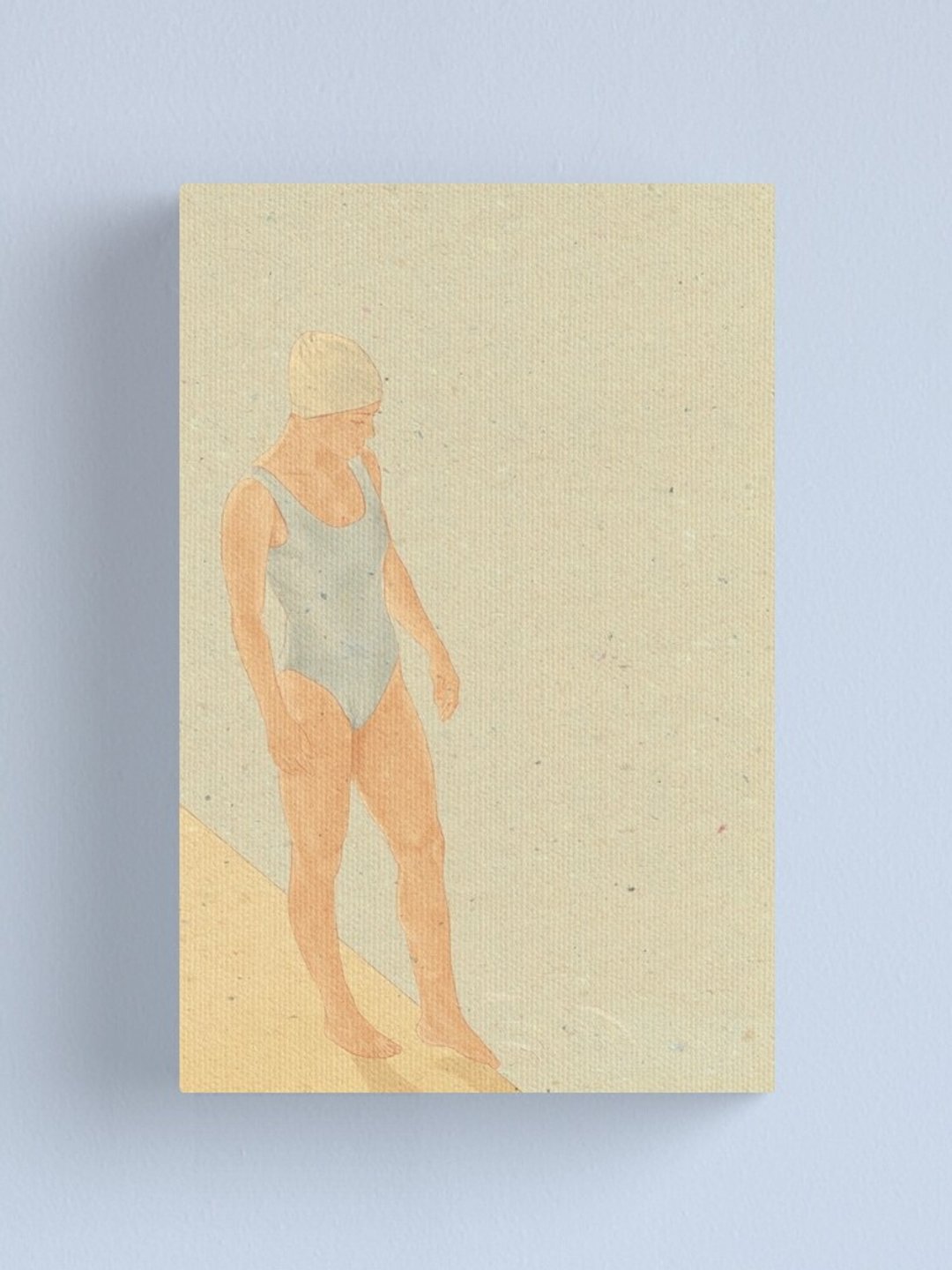 Printable wall art, downloadable print, swimmer poster, phone wallpaper, JPGfile - 电子手绘真人画像/绘画/插画 - 其他材质 