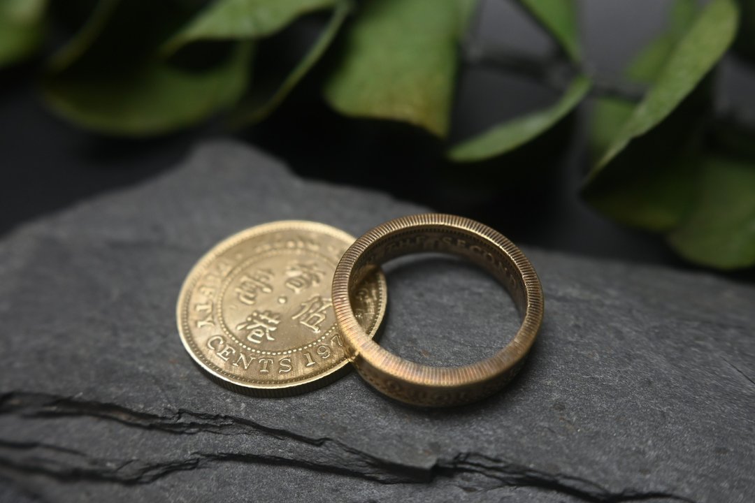 香港旧伍毫硬币戒指 - 戒指 - 其他金属 银色