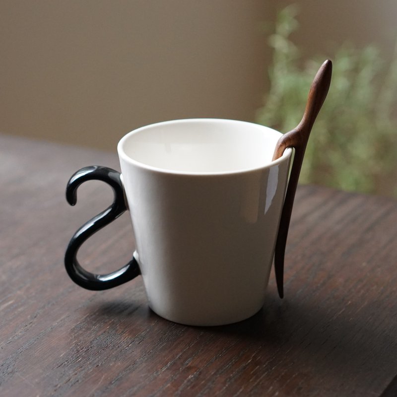 可挂在杯子上的木制搅拌棒 M, 柚木 - 餐刀/叉/匙组合 - 木头 咖啡色