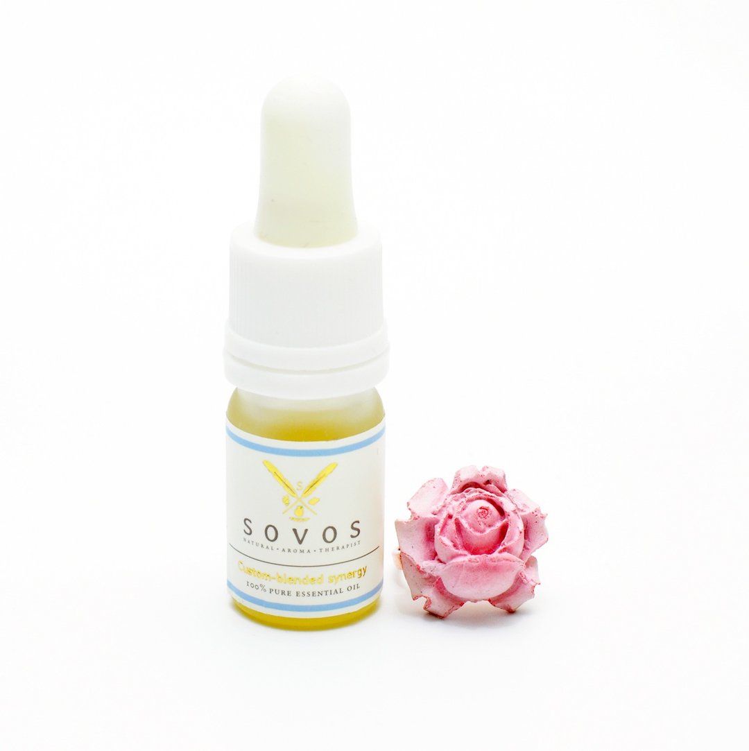 Chloris粉红水泥玫瑰花戒指 X SOVOS 精油特别套装 - 戒指 - 水泥 粉红色